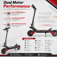 Trottinette Électrique Premium Robuste à Double Moteur en Alliage d'Aluminium, Démarrage Intelligent NFC, Freins Hydrauliques, Pliable, Longue Autonomie, Haute Performance