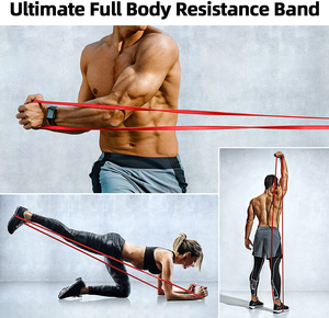 Bandes de résistance personnalisées avec logo, ensemble de bandes élastiques personnalisées, bandes d'exercice longues pour la salle de sport, bandes de traction - Product Image 6