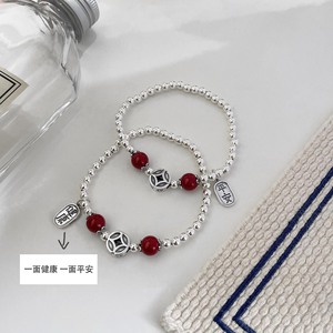 S925 Sterling Silver Chinese Style <b>Red</b> Cinnabar <b>Bracelet</b> With Health Charm For Women Fashion Jewelry Gift - Product Image 3