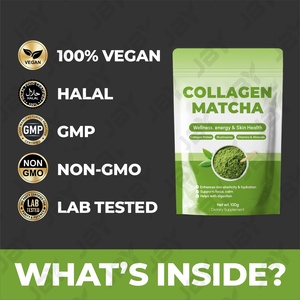 ผงคอลลาเจนมัทฉะออร์แกนิคธรรมชาติ JBY ผลิตภัณฑ์เสริมอาหารโปรตีนสำหรับผู้ใหญ่ ผู้ผลิต OEM ขายส่ง ปราศจากส่วนผสมจากสัตว์ - Product Image 4