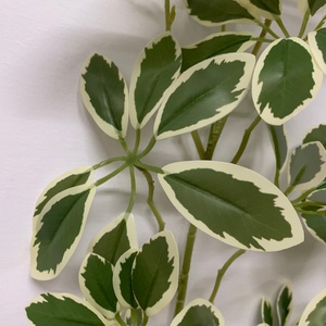 LE-417 85cm Branche artificielle de Schefflera à feuilles variées effet parapluie, tige de verdure pour remplissage vert DIY - Product Image 3
