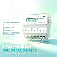 Compteur d'énergie intelligent WIFI triphasé, contrôle à distance par application, compteur d'électricité prépayé 100A