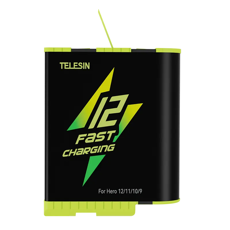 Batería de carga rápida Telesin para GoPro Hero12/11/10/9 -- Batería Go Pro