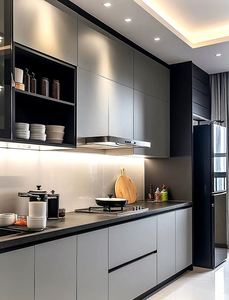 Petit meuble design automatique Armoire moderne haute brillance Cocinas Modulares Armoire de cuisine équipée Ensemble complet - Product Image 5