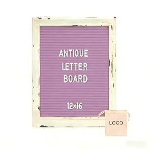 Tablero de <span class=keywords><strong>Letras</strong></span> de Fieltro de Varios Tamaños, 12x16 Pulgadas, con Juego de <span class=keywords><strong>Letras</strong></span> <span class=keywords><strong>Cursivas</strong></span>, Tablero de Mensajes de Fieltro, Tablero de <span class=keywords><strong>Letras</strong></span> con Marco de Madera para Notas de Bebé - Product Image 1