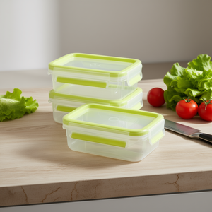 Emsa Clip Close - Juego de 3 Recipientes para Almacenamiento de Alimentos, 0.55l, Verde Claro - Product Image 3