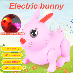 Jouets électriques de <span class=keywords><strong>lapin</strong></span> de marche sautant enfants robots animaux de simulation en plastique secouant les oreilles <span class=keywords><strong>lapin</strong></span> avec lumière et musique pour les enfants - Product Image 3