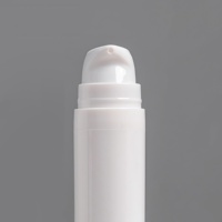Botol Plastik Airless Putih 15ml 30ml 50ml Grosir, Kemasan Airless Kosong untuk Krim Perawatan Kulit, Wadah Kosmetik