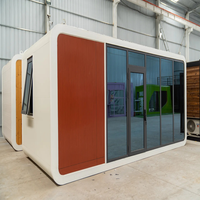 Bâtiment préfabriqué en acier entièrement équipé, type capsule Apple, utilisé comme entrepôt de stockage temporaire