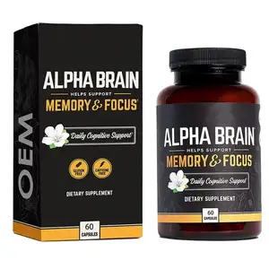 Capsule di cervello alfa migliorato la concentrazione della concentrazione della memoria integratore potenziato funzioni immunitarie integratori sanitari