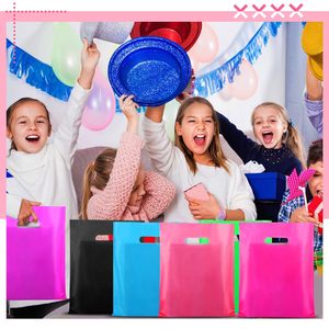 Plastic Shopping <b>Bags</b> 9 x 12 In Die Cut Handles Party Retail Goodie <b>Bag</b> <b>Medium</b> <b>Size</b> Bulk Pack - Product Image 6
