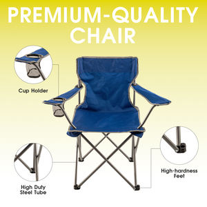 Draagbare, opvouwbare, duurzame, milieuvriendelijke loungestoel voor buiten, kamperen, reizen en strandgebruik met bekerhouder - Product Image 6