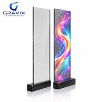 Écran LED holographique flexible P6.25, film transparent, affichage LED, signalisation LED 3D flottante pour la publicité en vitrine de centre commercial