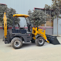 Mini Backhoe Wheel Loader Murah HD 4x4 Mesin Diesel Pompa Traktor Pertanian Dapat Diderek Sistem Hidrolik Penuh Bersertifikasi CE Garansi 1 Tahun