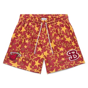 Shorts en maille à cordon de serrage de haute qualité personnalisés <span class=keywords><strong>NBA</strong></span> <span class=keywords><strong>MIAMI</strong></span> HEAT STARS pour homme - Product Image 6