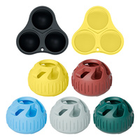 Nouvelle balle de léchage de chien en silicone interactive personnalisée facile à nettoyer balle de longue durée fournitures pour animaux de compagnie nourriture à mâcher jouet de friandise pour chien congelé