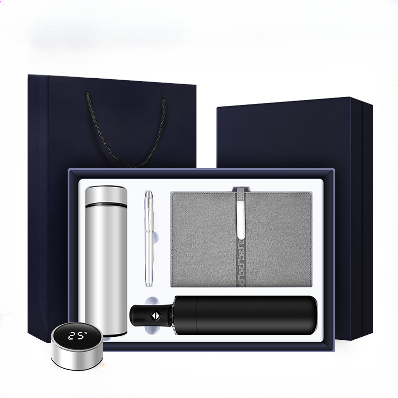 3pcs set [cup + notebook +  pen] gray