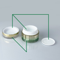 Série d'emballages de luxe personnalisés verts pour soins de la peau, flacon pompe pour lotion, pot pour soins de la peau, fabricant d'emballages cosmétiques 30ml 50ml 100ml