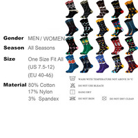 Chaussettes tendance tendance pour hommes Chaussettes déguisées en coton drôle Chaussettes colorées pour hommes sur mesure