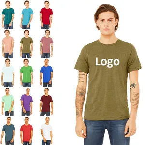 50 Polyester 25 Cotton 25 Rayon Custom Printed Men's Soft Tri Blend T Shirts