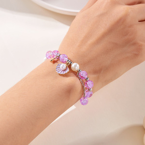 Nuovo stile di moda di nicchia fata <span class=keywords><strong>bracciale</strong></span> a caduta d'olio <span class=keywords><strong>con</strong></span> perline di Popcorn in corda intrecciata <span class=keywords><strong>con</strong></span> campana in lega per anniversario - Product Image 4