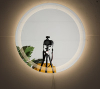Miroir LED rond pour salle de bain, indice de protection IP44, fournisseur chinois, vente chaude, pour hôtel Marriott