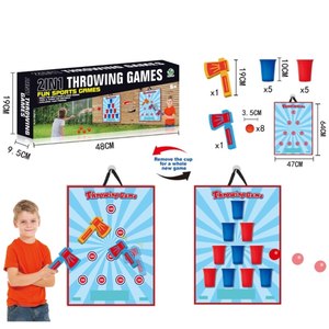 เกมโยน 2 in 1 สำหรับเล่นในสวนหลั<span class=keywords><strong>ง</strong></span>บ้าน ปิ<span class=keywords><strong>ง</strong></span>ปอ<span class=keywords><strong>ง</strong></span> ขวาน กระดานกระดาษ และเกมติดผนั<span class=keywords><strong>ง</strong></span>สำหรับเด็กอายุ 3 ปีขึ้นไป สีฟ้า สำหรับเล่นกลางแจ้ง - Product Image 6