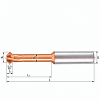 Fraise à fileter en carbure, fraise à queue solide, outil de coupe CNC pour l'acier, haute performance, personnalisable, robuste, revêtement ODM