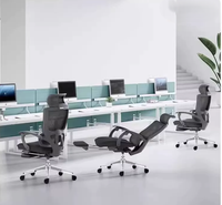Chaise de bureau ergonomique pivotante à dossier haut et inclinable, avec repose-pieds, nouveau design