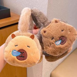 New Arrival Brown Faux Fur Ear Muffs Winter <b>Cute</b> Animal Furry Fluffy Capybara Plush Kids Earmuffs Furry - Product Image 6