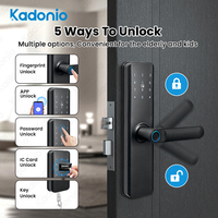 Manijas de Puerta con Cerradura Inteligente Kadonio para Interiores con Pantalla Táctil Electrónica, Contraseña Inteligente y Huella Digital sin Llave