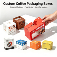 Boîte en carton écologique de conception professionnelle avec impression de logo, emballage pour café, boîtes en carton blanc, carton kraft avec bande détachable
