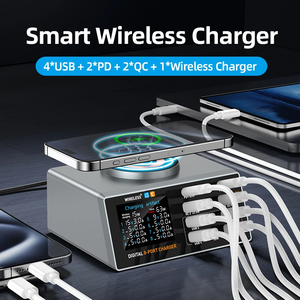 Station de charge 100W Chargeur sans fil X9A | PD45W QC3.0 | Écran LCD | Surveillance APP | Chargeur de téléphone portable multi-appareils - Product Image 3