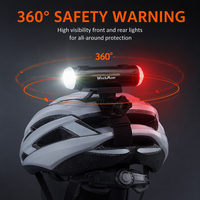 Lampe de casque de vélo à double interrupteur, avant et arrière, 200 lumens, étanche, LED super lumineuse, lampe de sécurité pour vélo de route et VTT