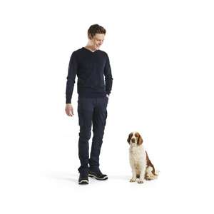 BLAKLADER - 359021228600L Knitted pullover Dark <b>navy</b> <b>blue</b> - EAN 7330509768785 WORK <b>HOODIES</b> - Product Image 3