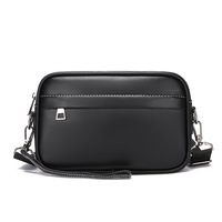 Tas Selempang Kulit PU Pria Logo Kustom Tren Fashion 2026, Tas Messenger Kasual Bisnis
