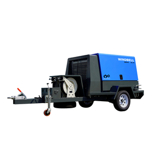 Compresseur d'air à vis diesel portable Kubota <span class=keywords><strong>Euro</strong></span> 5/Tier 4 185 CFM pour le sablage minier - Product Image 1