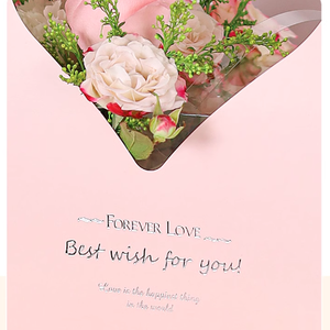 Ими розовая Цветочная сумка для торта складная коробка в форме сердца разделенная упаковка Подарочная сумка коробка для Дня Святого Валентина День Матери - Product Image 5