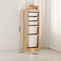 Étagère à livres en bois moderne pour enfants, boîte de rangement, jouets, livres, étagères, armoires de rangement pour chambre à coucher, école maternelle