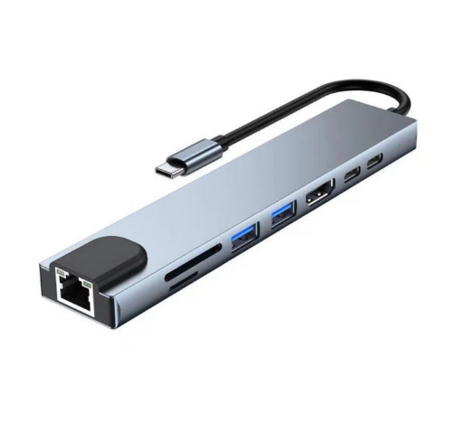 USB C Hub Ethernet Multiport Type C Adapter for MacBook Pro/Air iPad Pro Laptop