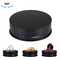 Vente d'usine PULUZ Socle rotatif de présentation à vitesse réglable USB ABS de 15 cm, plateau tournant pour la photographie