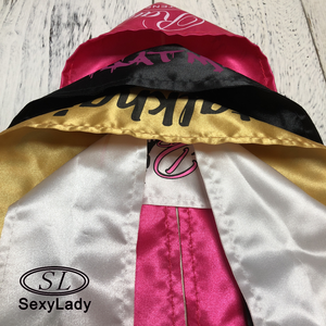 Wholesale Custom logo Girl Head Band Silk <strong>Scarf</strong> Edge Wrap Colorful <strong>Satin</strong> Head Wrap <strong>Hair</strong> Bands <strong>for</strong> Women - Product Image 5