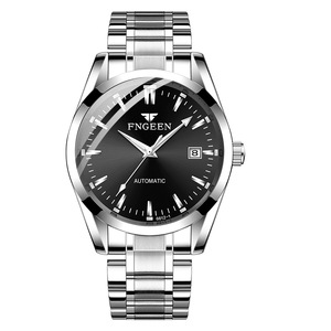 Reloj Mecánico de Pulsera para Hombre, Popular, con Escala Luminosa, Correa de Cuero, Acero Inoxidable, Esfera Grande, Diseño Hueco, Estilo Ejecutivo - Product Image 1