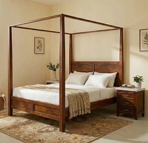 Cama King Size Aziz de Madera de Mango es una cama con cabecero impregnada de la esencia de la resistencia, fabricada con madera de mango de primera calidad. - Product Image 6