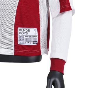 TOPSHOW Custom Mesh Sport Long Sleeve Soccer Jersey Crew Neck <b>Patchwork</b> Digital Print T-<b>shirt</b> for Men - Product Image 5