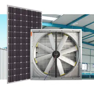 1.2m büyük ölçekli endüstriyel güneş enerjisi sistemi endüstriyel egzoz çatı havalandırma güneş çatı duvar kümes hayvanları tavuk evi fan 440W DC