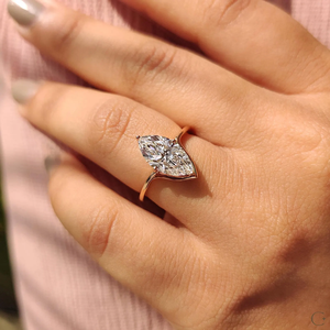 Impresionante Anillo de Compromiso con Diamante Cultivado en Laboratorio con Corte de Precisión para Realzar el Fuego y la Brillantez Natural de la India - Product Image 3