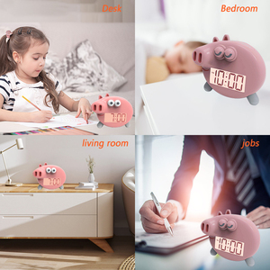 Orologio di allarme animale più venduto cartone animato retroilluminato per bambini che dormono salvadanaio in modalità <span class=keywords><strong>rosa</strong></span> <span class=keywords><strong>sveglia</strong></span> digitale - Product Image 6