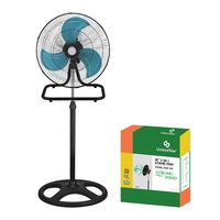 Ventilateur sur pied 18 pouces en métal, puissant, 3-en-1, pour la maison - Offre Spéciale