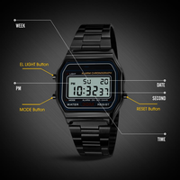 Nouvelle montre numérique LED pour hommes, multifonction, alarme, horloge électronique, étanche, simple, chronomètre, montres LED pour hommes et femmes